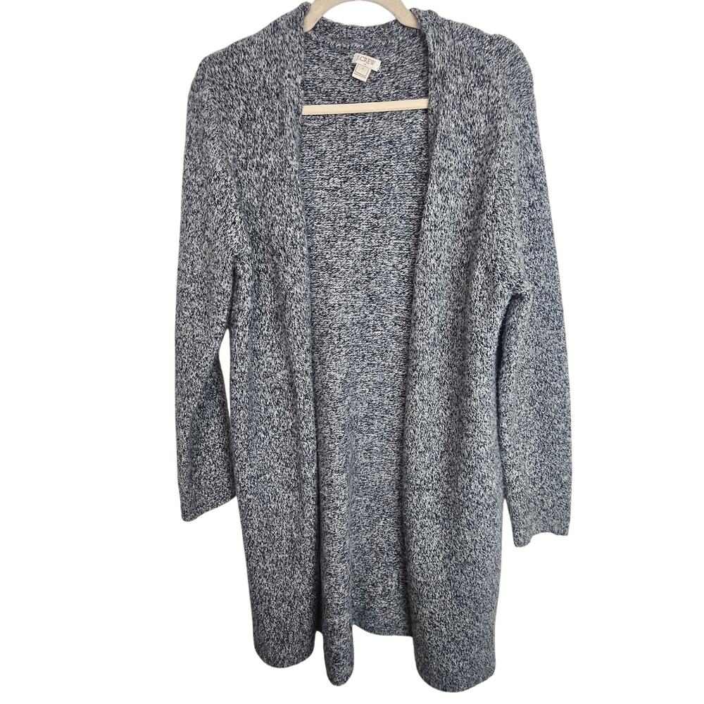 J. Crew Womens Wool Blend Cardigan Sweater Sz S Duster Minimalist Layering Open